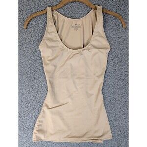 Assets by Spanx Shapewear Tank Top Beige Womens Size Medium Beige Slimming Form